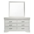 thumbnail image 6 of Brooklyn King 6 Pc Tufted Upholstery LED Bedroom set made with Wood in White, 6 of 28