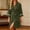 Army Green, variant on Women's Robe with Pockets Tie Waist 3/4 Sleeve Quick Dry Bathrobe