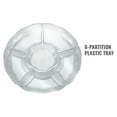 thumbnail image 4 of Smarty 14" Clear Big 6-Partition Round Disposable Plastic Trays 24ct, 4 of 5