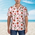 thumbnail image 4 of Goofa Floral Strawberr Hawaiian Shirt for Men, Unisex Summer Beach Casual Short Sleeve Button Down Shirts,Aloha Tropical Floral print shirt-3X-Large, 4 of 9