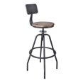thumbnail image 1 of Armen Living Perlo Tabouret de Bar Industriel Réglable en Gris Industriel et Pin, 1 of 8