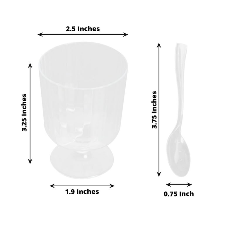 2 oz. Clear Plastic Mini Espresso Cup-10 Count - Posh Setting