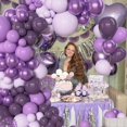 thumbnail image 4 of Kit de guirnaldas con forma de arco con forma de globo, color morado, 153 unidades, 18, 12, 10 5 pulgadas, 4 of 7