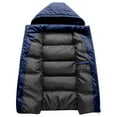 thumbnail image 4 of Zimjoy Mens Puffer Vest Thick Adjustable Hooded Windproof Heated Vest Warm Big and Tall Puffer Coat Men Casual Lightweight Zip Up Vests Outerwear with Pockets, Dark Blue S, 4 of 6