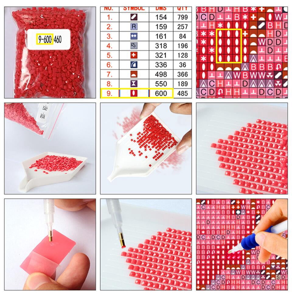 Diamond Painting Kits for Adults, DIY Full Drill Crystal Rhinestone Arts and Crafts, Gem Art Paints with Diamond Home Wall Decor Wall Painting 12x16inch A13