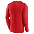 thumbnail image 3 of Men's Fanatics Heather Red Carolina Hurricanes Transition Long Sleeve T-Shirt, 3 of 3