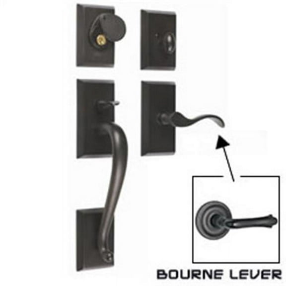 Rockwell EAGH301BLUS15 Savoy Handle Set with Bourne Lever, Brushed Nickel