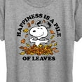 thumbnail image 3 of Peanuts - Happiness Is A Pile Of Leaves - Women's Short Sleeve Graphic T-Shirt, 3 of 6