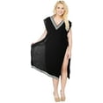 thumbnail image 4 of HAPPY BAY Women's Beachwear Swimsuit Coverups Summer Swim Beach Cover ups for Swimwear Women Loose Bathing Suit Cover-up Dress Robe XL-XXL Raven, Solid, 4 of 4