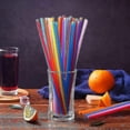 thumbnail image 4 of 1000 Pcs Colorful Plastic Long Disposable Drinking Straws, 4 of 5