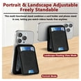 thumbnail image 6 of Magnetic Phone Wallet Stand, Card Holder with RFID Blocking for iPhone 18 Pro/Pro Max, iPhone 17/16/15/14/13/12 Series, Black, 6 of 8