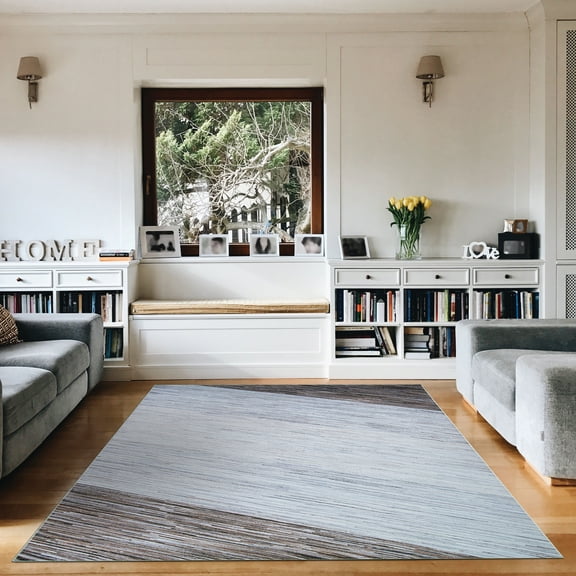 Couristan Prairie Windswept Area Rug, Bark-Grey, 3'9" x 5'5"