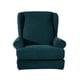 thumbnail image 1 of 2 fundas de poliéster para asiento de sillón, cojines para silla de barbería para boda. Verde oscuro, 1 of 9