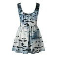 thumbnail image 5 of Halloween pour Femmes Robe Tunique Évasée Imprimée Sans Manches pour Invité de Mariage Fête, 5 of 5