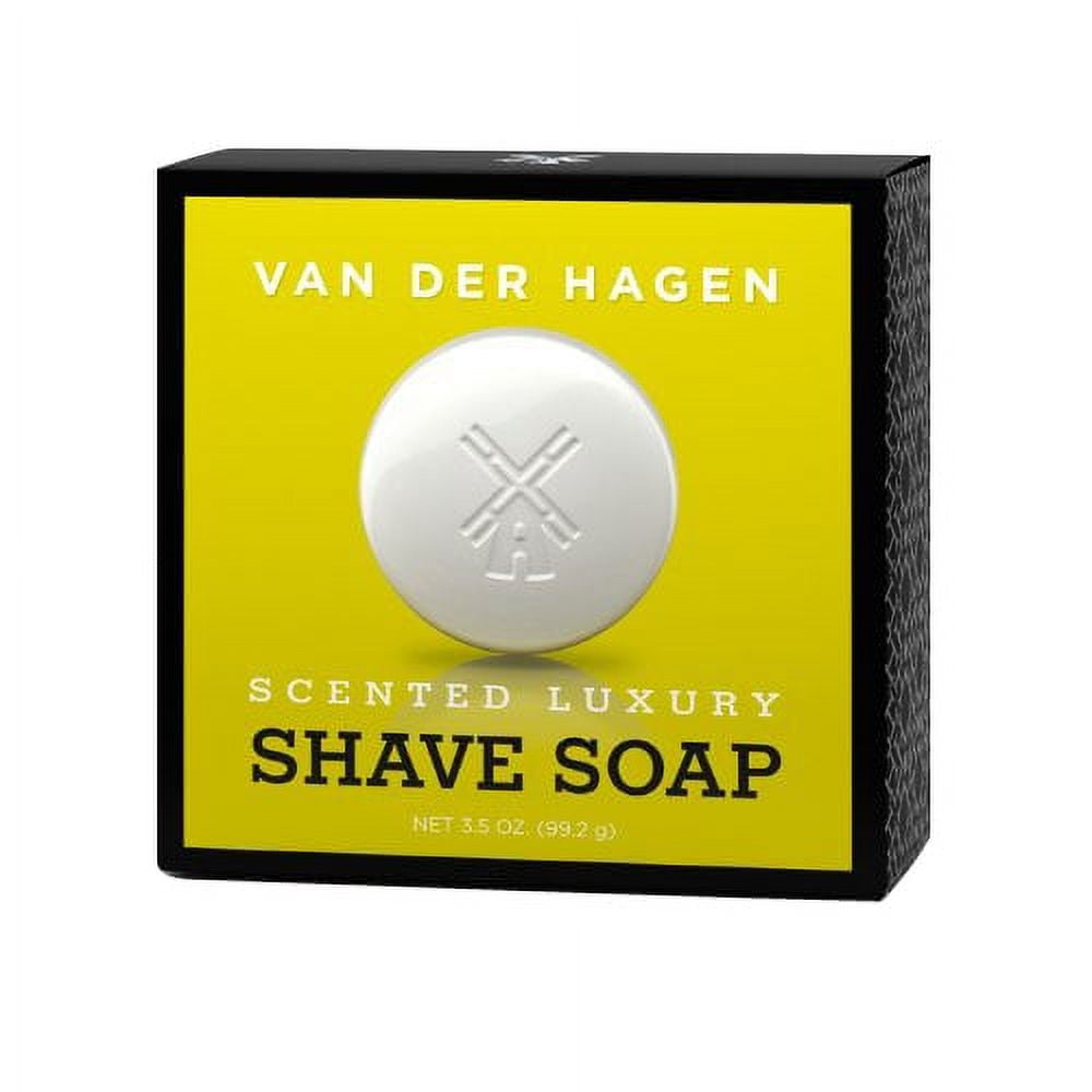 Van Der Hagen Mens Luxury Scented Shave Soap, 3.5 oz, 6 Pack