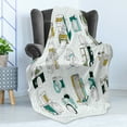 thumbnail image 4 of Paparazzi Soft Flannel Fleece Throw Blanket, Various Vintage Cameras Professional Photography Hipster Classic Machines, Cozy Plush for Indoor and Outdoor Use, 50" x 70", Sea Green Khaki, by Ambesonne, 4 of 5