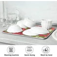 thumbnail image 7 of Wonderful Poinsettia Christmas Flowers Dish Drying Mat Reversible Microfiber Kitchen Dish Mat Super Absorbent Dish Drainer Mat for Kitchen Counter, 18"x24", 7 of 7