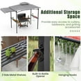 thumbnail image 5 of Gymax 11 x 5 FT Grill BBQ Gazebo w/ Side Awning Double-Tiered Top 2 Side Shelves, 5 of 10