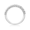 thumbnail image 2 of 1/2ct U Prong Diamond Milgrain Wedding Ring Stackable Deco Band 14k White Gold, 2 of 3