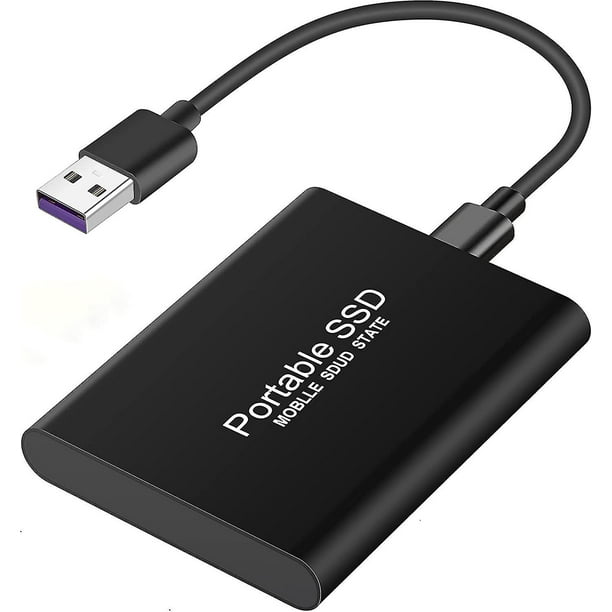 Disco duro, disco duro externo portátil de 2 tb, resistente al agua y a los golpes (negro) (hy)