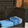Suncast 195 Gallon Resin Wicker Patio Oasis Storage & Entertaining