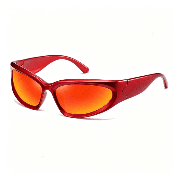 HBMYN Y2K Wrap Around Polarized Sunglasses Womens Men Swift Oval Fashion Sport Shades Sun Glasses Cool Rave Sunglasses