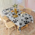 thumbnail image 5 of Paw Prints and Bones Rectangle Tablecloth 60"x102",Waterproof Polyester Rectangle Table Cloth, Wipeable Spillproof Polyester Tablecloth for Dining, Camping, Indoor and Outdoor, 5 of 6