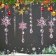 thumbnail image 4 of Adornos navideños con forma de copos de nieve de acrílico rosa OuMuaMua, 32 unidades, 4 of 7
