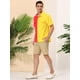 thumbnail image 4 of Lars Amadeus Camisa hawaiana de patchwork con botones y mangas cortas de lunares de verano para hombre Rojo amarillo M, 4 of 6