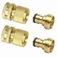 thumbnail image 2 of Garden Hose Quick Connector Brass 3/4" Ght Thread Water Hose Fittings Adapters, 2 of 6