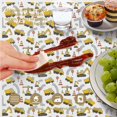 thumbnail image 6 of Excavator and Road White Pattern Round Tablecloth 70"x70", Wrinkle Resistant Wipeable Table Cover for Kitchen Dining Room Picnic Patio and Party, 6 of 6