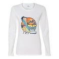 thumbnail image 2 of Wild Bobby Betty Boop Endless Summer Beach the Dog Betty Boop Womens Long Sleeve T-Shirt, White, X-Large, 2 of 5
