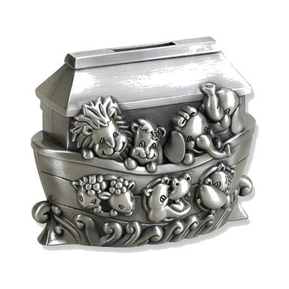Pewter Finish Metal Noahs Ark Bank QGP5288