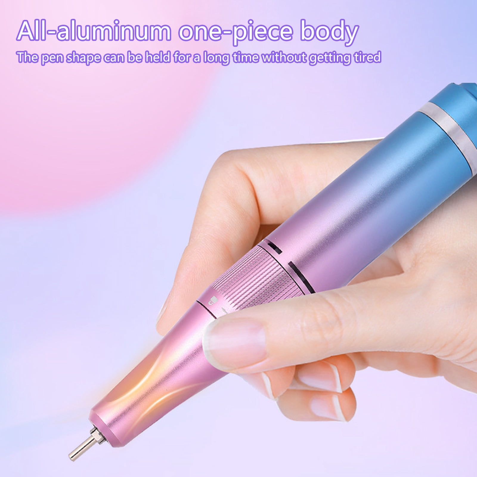 Portable Nails Drill 40000 RPM,Rechargeable Electric Nails File Machine E File for Acrylic Nails Gel Polishing Removing