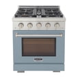 thumbnail image 2 of Professional 30-in Propane Gas Range in Light Blue with True Simmer Burners, 2 of 9
