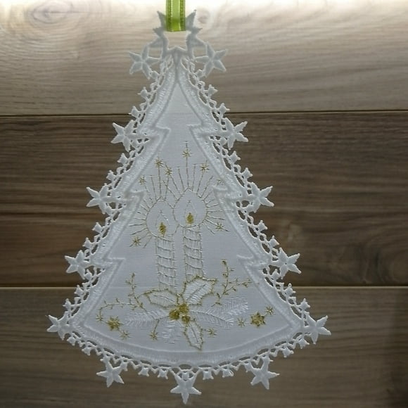 Window Hanging Gold Candles