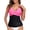 A-Hot Pink+Black, variant on Women's Push Up Tankini Top Twist Front Ruched Tankini Bathing Suits Vintage Swimsuit V-Neck Tummy Control Swimwear Top
