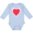 thumbnail image 3 of Inktastic Valentine Red Heart with Dots Boys or Girls Long Sleeve Baby Bodysuit, 3 of 5