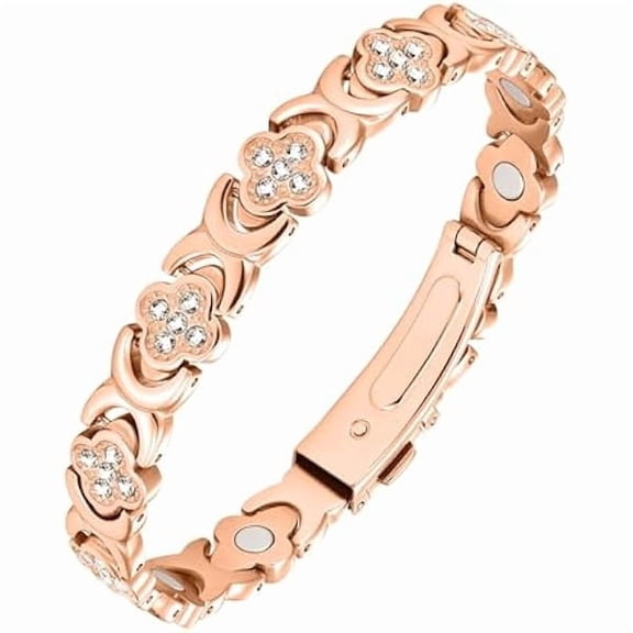 ZLC Copper Bracelets for Women, Pure Copper Magnetic Bracelet with 3500 Gauss Effective Magnets