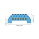 thumbnail image 2 of Terminal Tierra Puesta Barra Tornillo Bloque Barrera Latón Tira 6 Posiciones Azul Unique Bargains Paquete de 2, 2 of 5