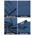 thumbnail image 3 of COOFANDY Mens Formal Business Shirt Wrinkle Free Dress Shirts Long Sleeve Button Down Shirt, 3 of 6