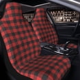 thumbnail image 2 of Uemuo Red Black Plaid Pattern Car Seat Covers for Front Seats Waterproof Seat Covers for Cars, Universal Auto Front Seats Protector Fits for Car-2 PCS, 2 of 6