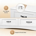 thumbnail image 6 of 6 Drawer White Dresser, Anti-Tip Chest of Drawers with Metal Handles, Multi-Purpose Storage Cabinet for Bedroom, Living Room, Nursery, Hallway, 6 of 7