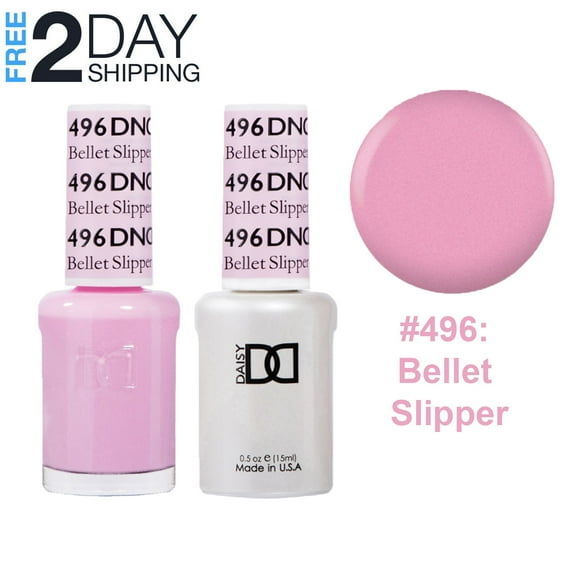 DND Gel Nail Polish & Nail Lacquer Set Soak Off Duo Set - #496 Bellet Slipper, 0.5 oz