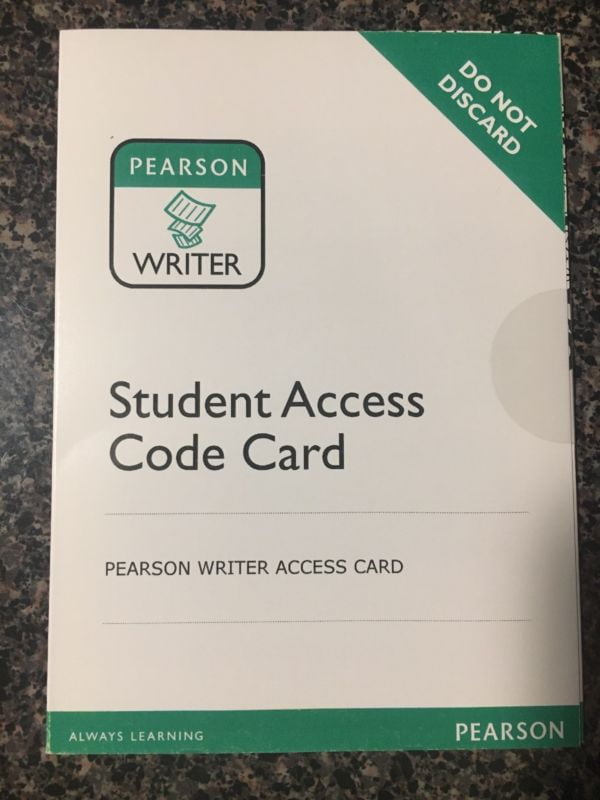 Pearson Writer Student Access Code Card ISBN 9780134172194 Walmart