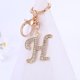 thumbnail image 1 of Llavero con 26 letras en inglés y fuente hermosa de diamantes de metal, accesorio para llaves, pequeños regalos colgantes, 1 of 6