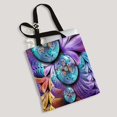 thumbnail image 2 of ABPHQTO 3D Rendering Combo Artwork With Fractal On Leather Canvas Bag Reusable Tote Grocery Shopping Bags Tote Bag 14x16 inch, 2 of 2