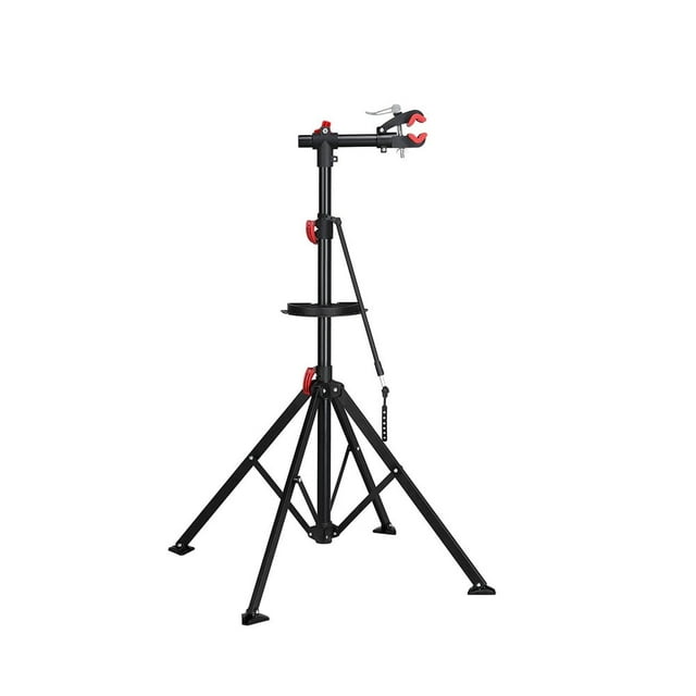 Bike Repair Stand Bicycle Mechanic Maintenance Rack Bicycle Mechanics Workstands with Quick Release Telescopic Arm Tool Tray