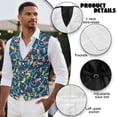 thumbnail image 7 of Uorisanigo Christmas Lights Print Men's Vest Sleeveless Mens Vests Casual Dress V Neck Regular Fit Waistcoat Casual Vest Size M Fashion for Men, 7 of 7