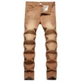 thumbnail image 2 of JXMVOJ Men's Slim Fit Stretch Jeans Ripped Skinny Jeans for Men, Fashion Distressed Straight Comfort Flex Waist Pants, 2 of 5